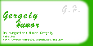 gergely humor business card